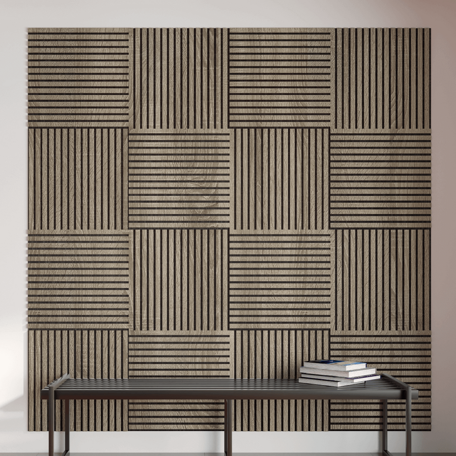 600x600x9 Akustik Panel Teak