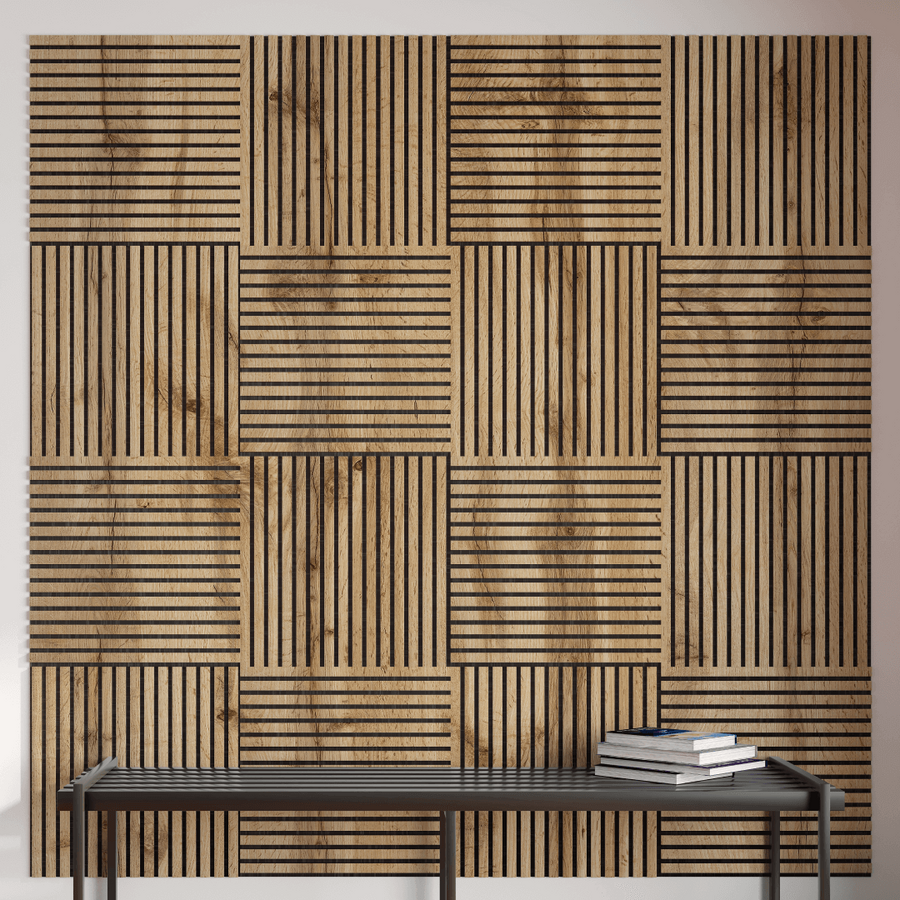 600x600x9 Akustik Panel Teak