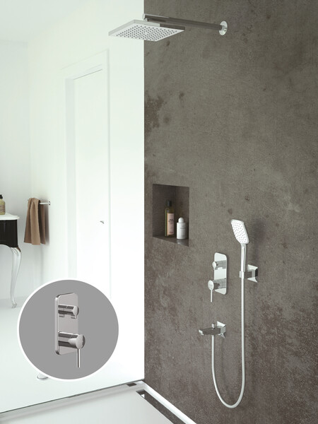 Teska - Agora Ankastre Iki Yönlü Banyo Bataryası Seti-krom