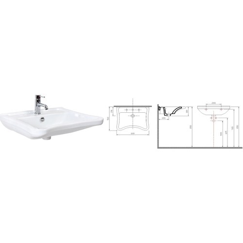 Alvit - Alvit 50 x 60 cm Engelli Lavabo