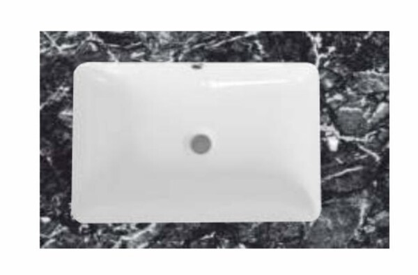 Alvit - Alvit Hilton 39X53 Cm Tezgah Altı Oval Lavabo Yapıştırma