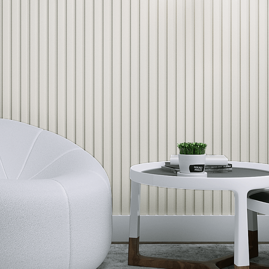Duvar Paneli MDF Stella Beats Standart 2750х119х16 White (4'lü paket)