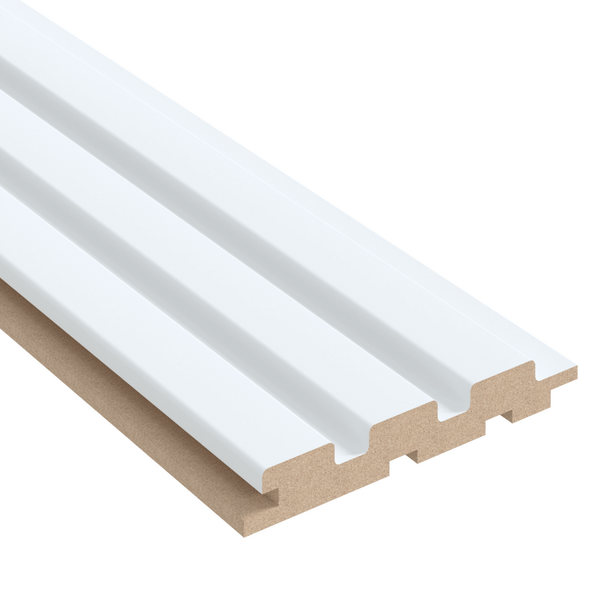 Stella - Duvar Paneli MDF Stella Beats Standart 2750х119х16 White (4'lü paket)