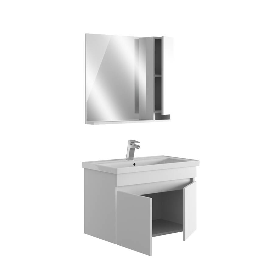 Belinza Etna 80 cm Beyaz Banyo Dolabı