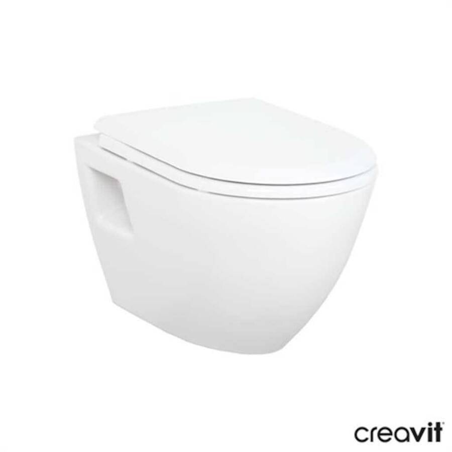Creavit TP325 Terra Asma Klozet + Yeni Silim Yavaş Kapanır Kapak