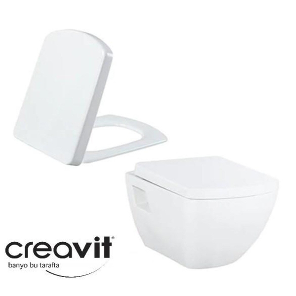Creavit - Creavit TP326 Tetra Asma Klozet + Yavaş Kapanır Kapak