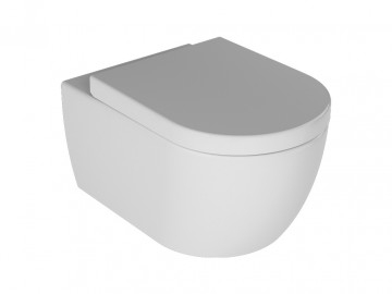 Quarter Bath - Deep Rimless Asma Klozet Beyaz + Yavaş Kapanır Kapak