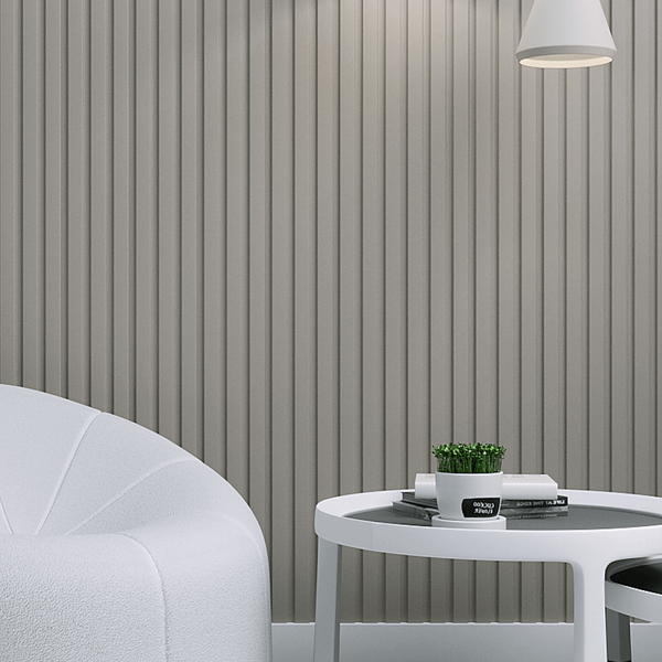 Duvar Paneli MDF Stella Beats De Luxe 2750х119х16 Sandgrau (4'lü pakett) - Thumbnail