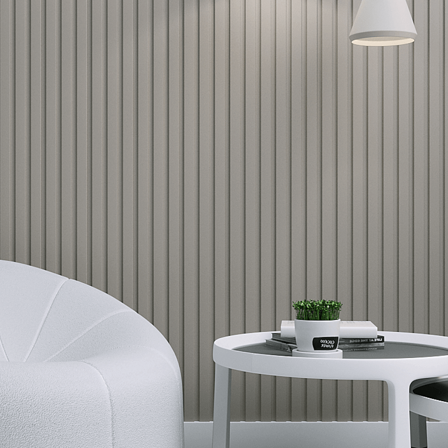 Duvar Paneli MDF Stella Beats De Luxe 2750х119х16 Sandgrau (4'lü pakett)