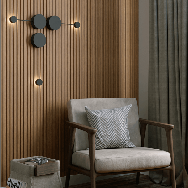 Duvar Paneli MDF Stella Beats Standart 2750х119х16 Teak (4'lü paket) - Thumbnail