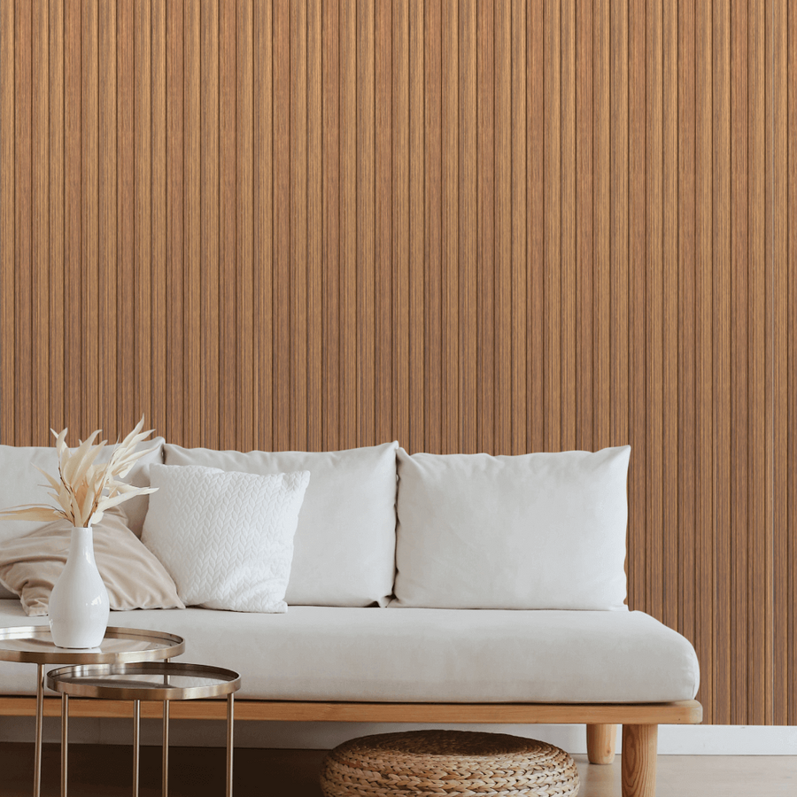 Duvar Paneli MDF Stella Beats Standart 2750х119х16 Teak (4'lü paket)