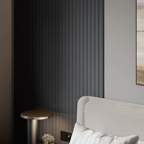 Duvar Paneli MDF Stella Wave De Luxe 2750х119х16 Black Lead (4'lü paket) - Thumbnail