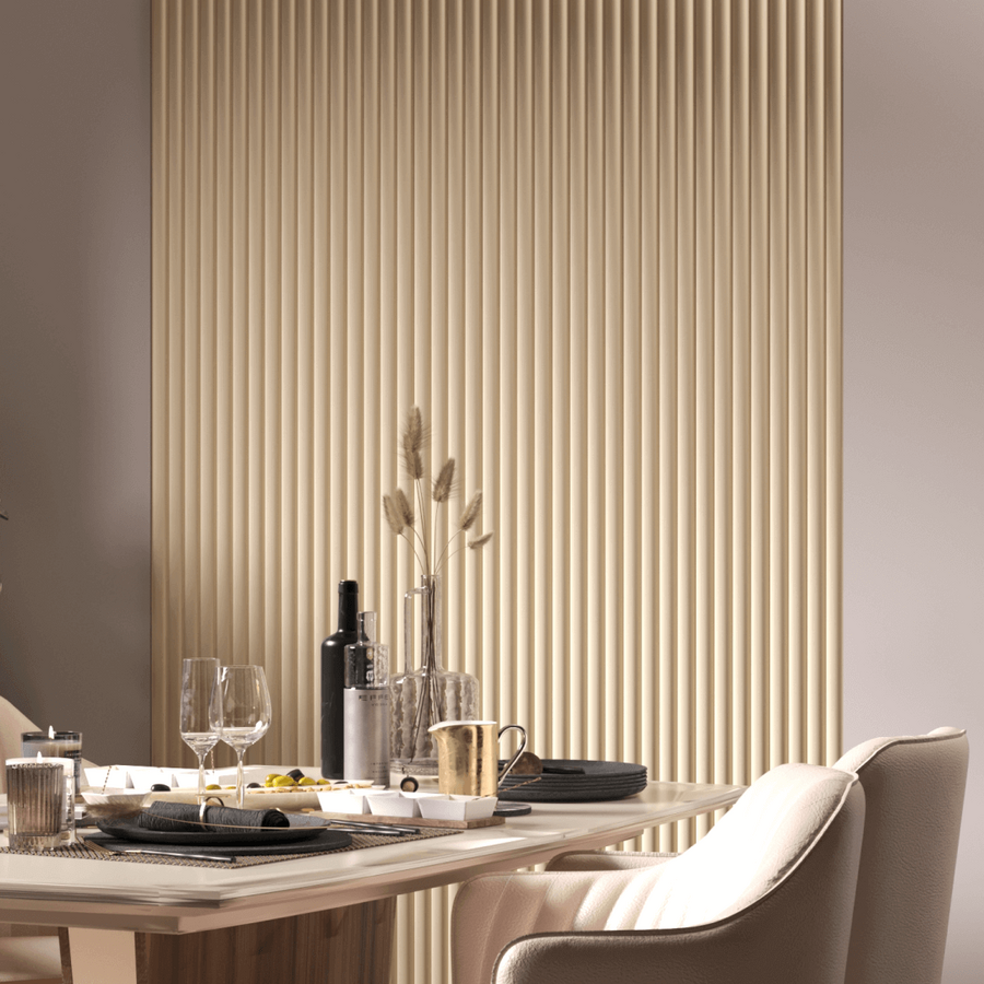 Duvar Paneli MDF Stella Wave De Luxe 2750х119х16 Palomino (4'lü paket)