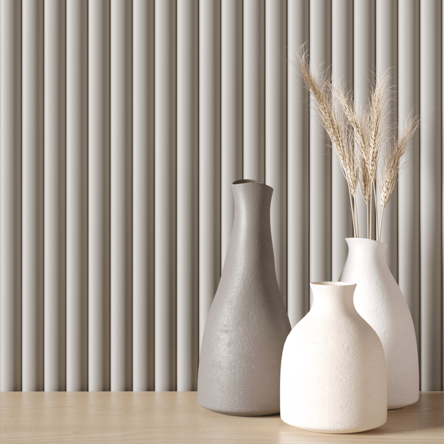 Duvar Paneli MDF Stella Wave De Luxe 2750х119х16 Sandgrau (4'lü paket)