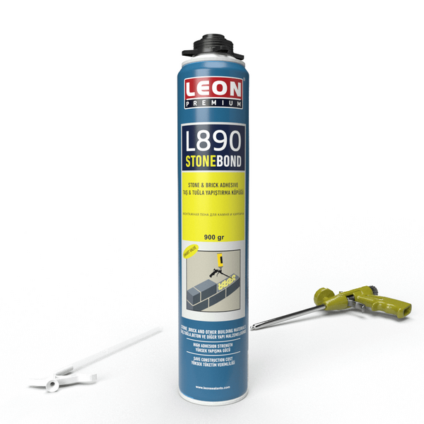 Leon - LEON L890 STONEBOND TAŞ VE TUĞLA YAPIŞTIRMA KÖPÜĞÜ