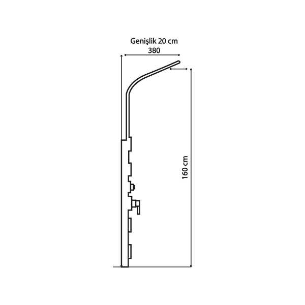 NSK Duş Paneli Krom N2920602 - Thumbnail
