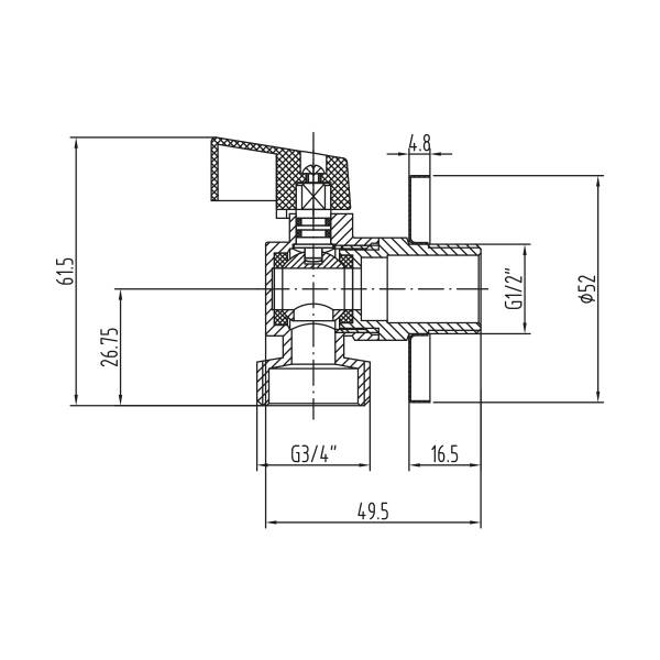 NSK Küresel Çamaşır Musluğu Krom N2512502