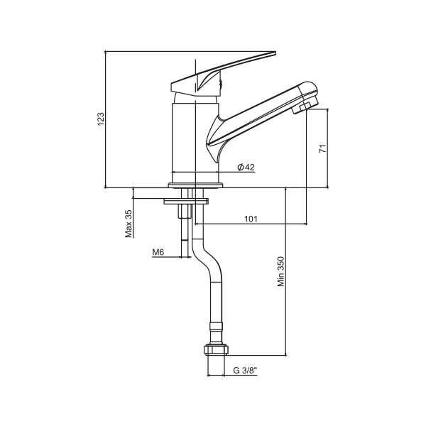 NSK Trento Lavabo Bataryası Krom N2024102