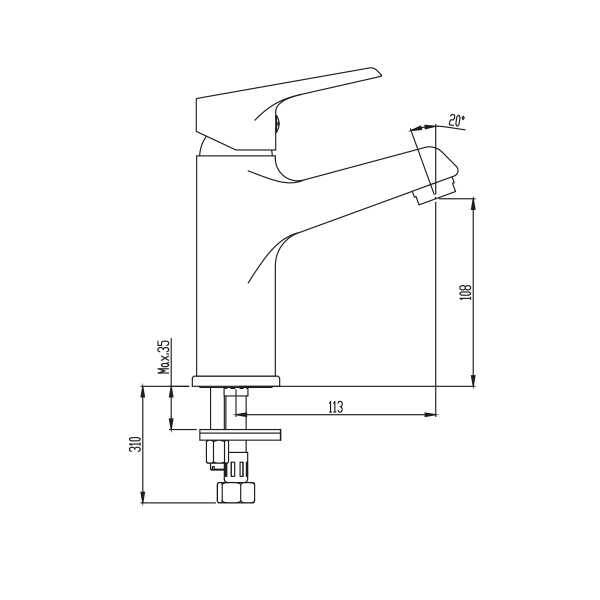 NSK Visia Plus Lavabo Bataryası Krom N3011202