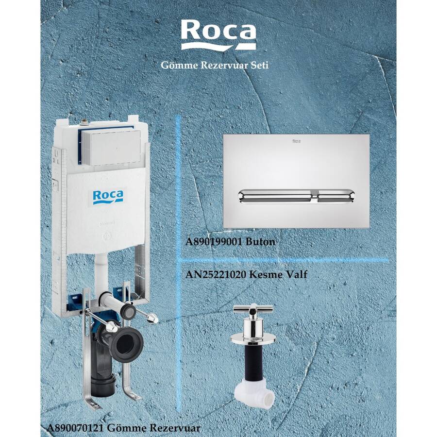 Roca Gömme Rezervuar Seti A890070121+A890199002+N2520302