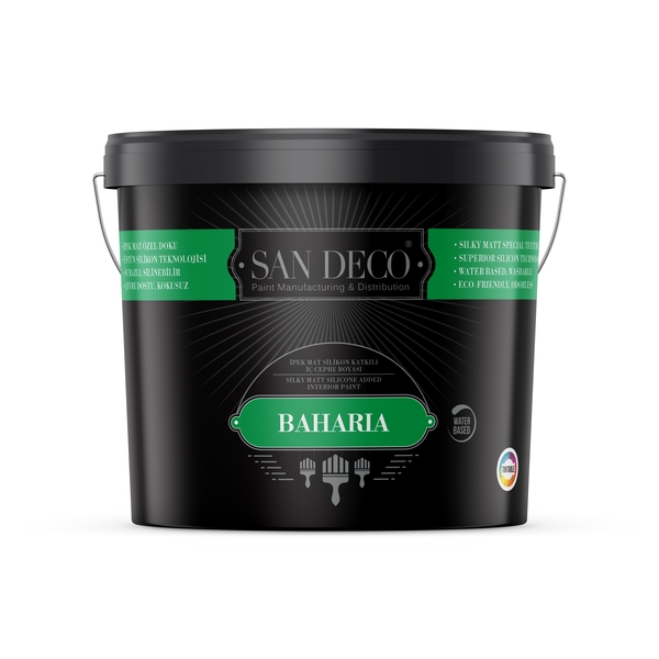San Deco - San Deco Baharia Silikon Katkılı Su Bazlı İpek Mat İç Cephe Boyası 7.5 lt