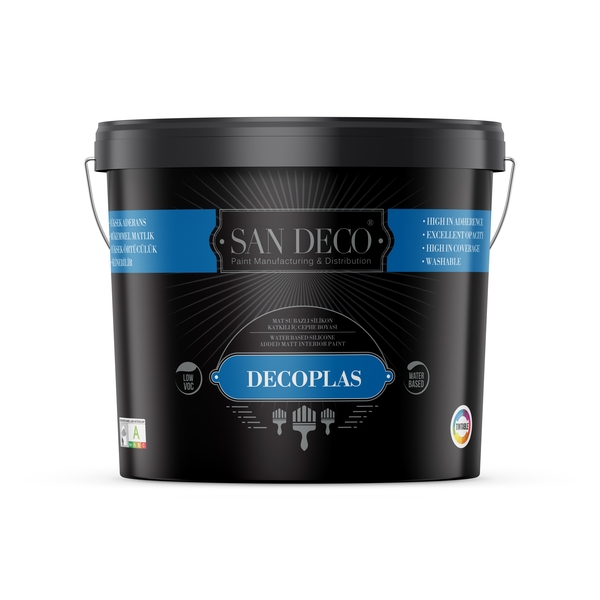San Deco - San Deco Decoplas Silikon Katkılı Su Bazlı Mat İç Cephe Boyası 7.5 lt