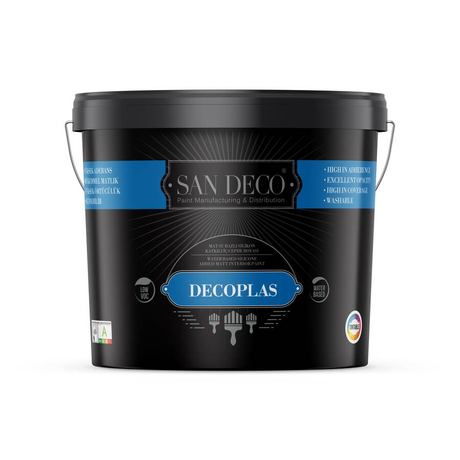 San Deco Decoplas Silikon Katkılı Su Bazlı Mat İç Cephe Boyası 7.5 lt