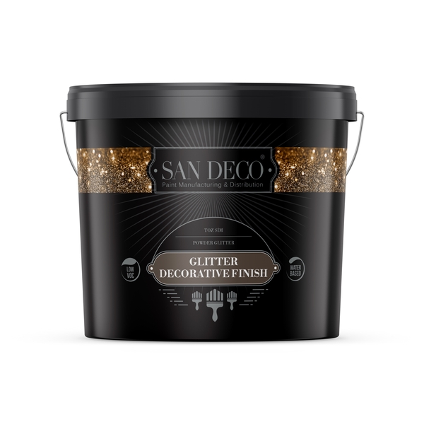 San Deco - San Deco Decorative Finish Glitter Son Kat Şeffaf Boya 1Lt