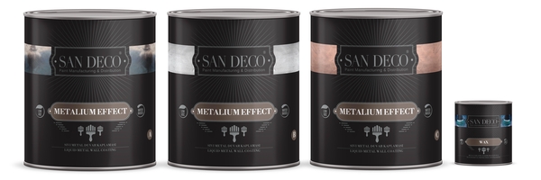 San Deco - San Deco Metalium Effect Özel Reçine Modifiyeli Saf Metal Tozlardan Oluşan Sıvı Metal Kaplama 4kg Set 