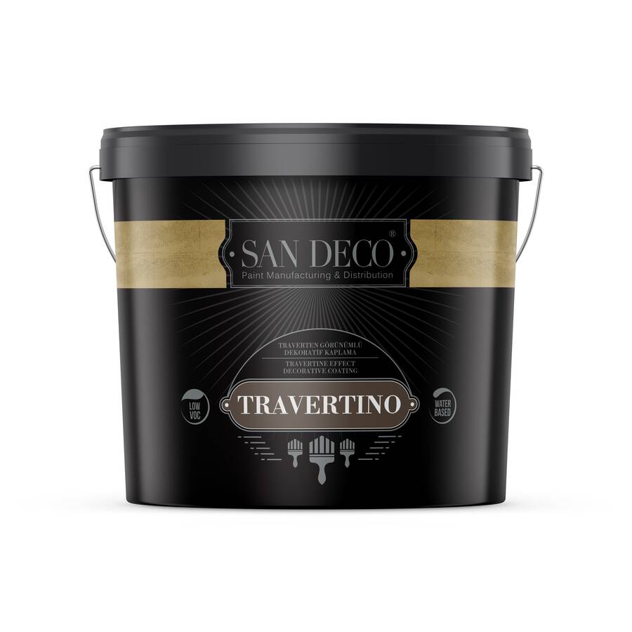 San Deco Travertino Efekt Boya Doğal Taş Efektli 10kg